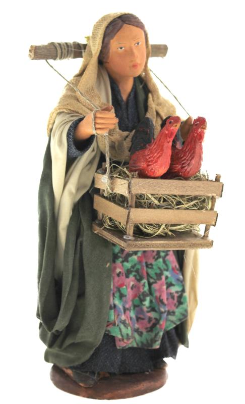 donna gabbia galline cm 18 terracotta
