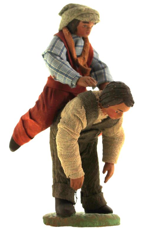 personaggio presepe cm 12 in terracotta bambini che giocano