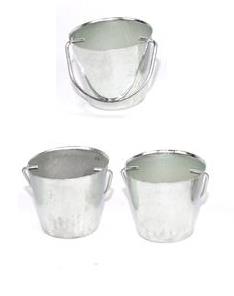 set da 3 secchielli altezza cm 2