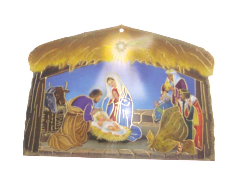 presepe su pvc 14x10 cm