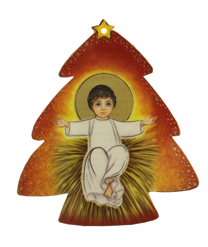 albero natale gesu bambino su pvc 12,5x11 cm