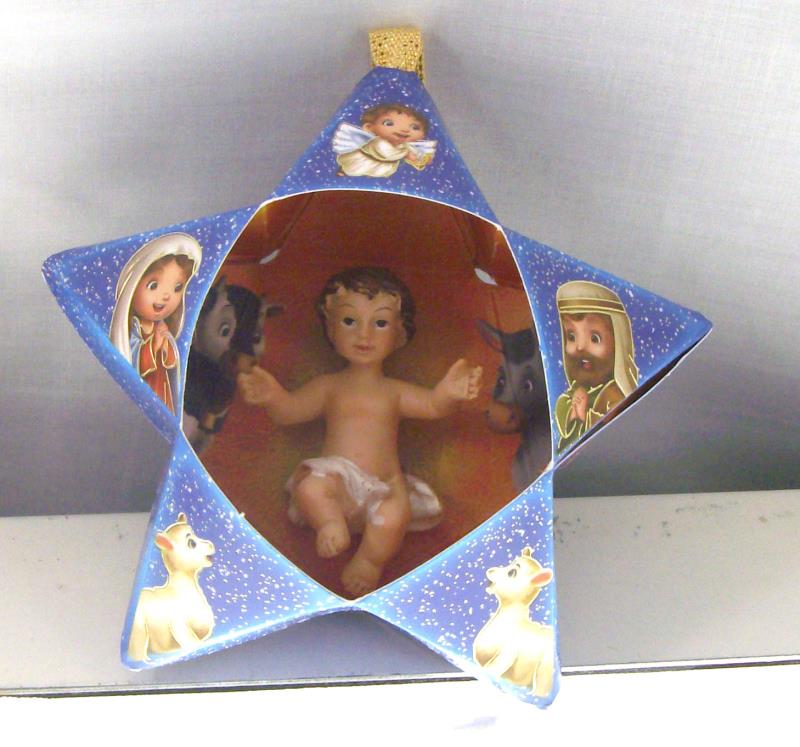 gesu bambino cm 6 in stella cartoncino