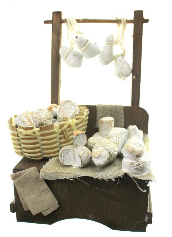 bancarella mercato dei formaggi cm 12