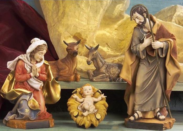 presepe completo in resina altezza cm 30 5 pezzi