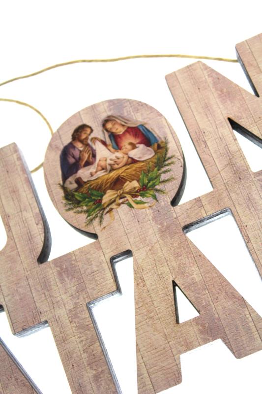 targhetta buon natale per decorazione porta
