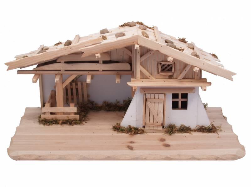 capanna in legno per presepe cm 58x32x30