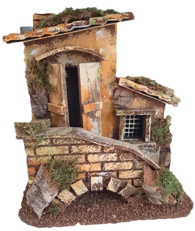 casa presepe napoletano altezza cm 18