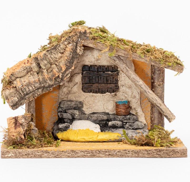 capanna per presepe cm 17x24