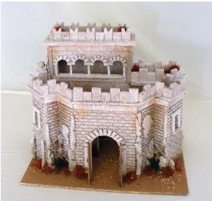 scena presepe castello altezza cm 34