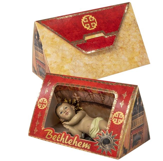 gesu bambino betlemme lunghezza cm 12 con scatola