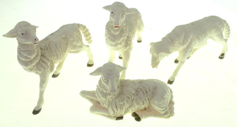 pecore per presepe cm 30 confezione 4 pz