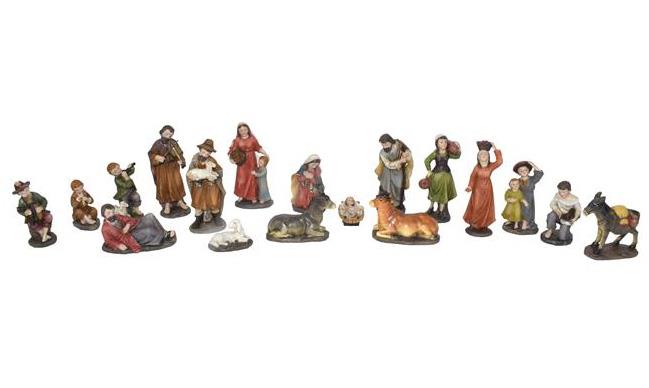 presepe completo altezza cm 9 pezzi 18