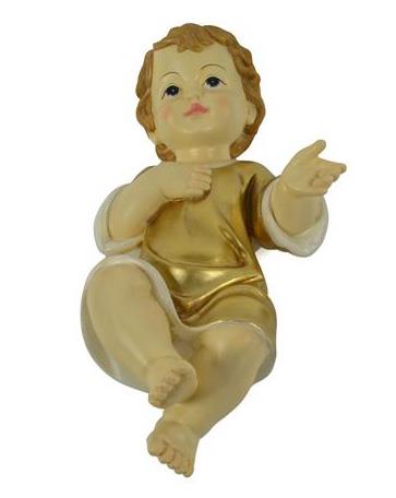 gesu bambino vestito oro cm 26