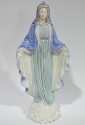 statua madonna miracolosa altezza cm 23 con luce