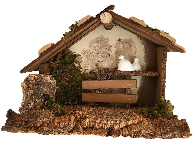 capanna per presepe altezza cm 23