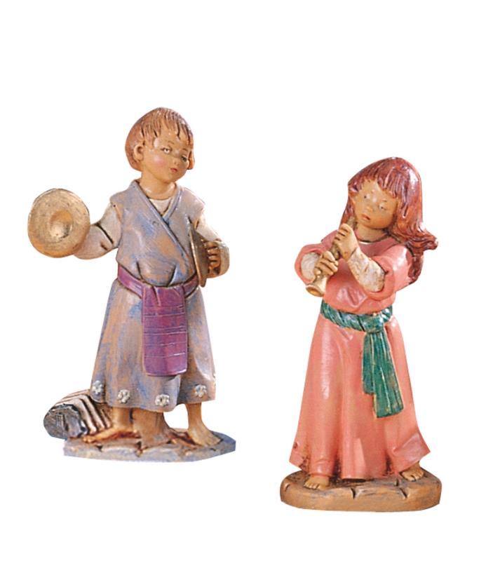 coppia bimbi presepe cm 12 fontanini