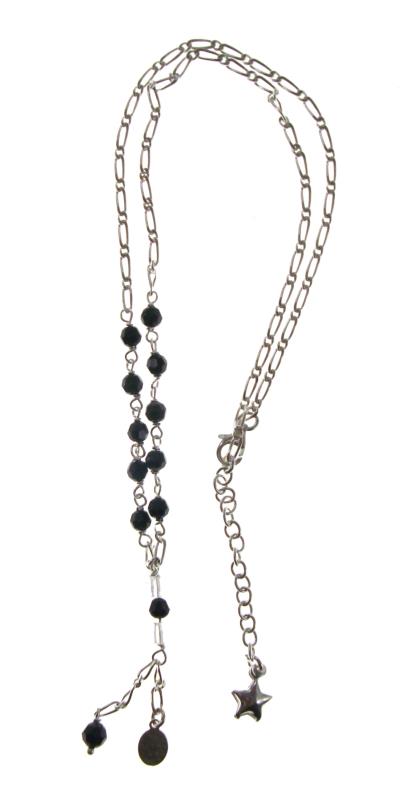 collana rosario in argento e swarovsky