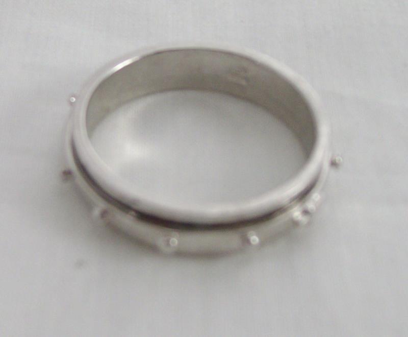 anello rosario girevole in argento