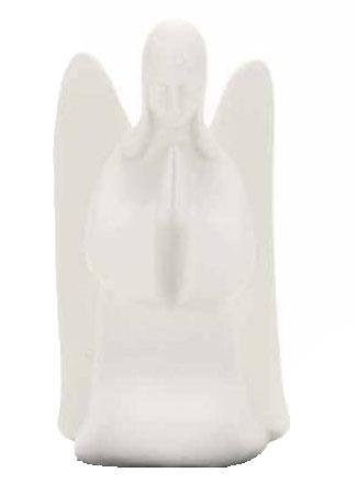 statua angelo in porcellana bianca cm 21