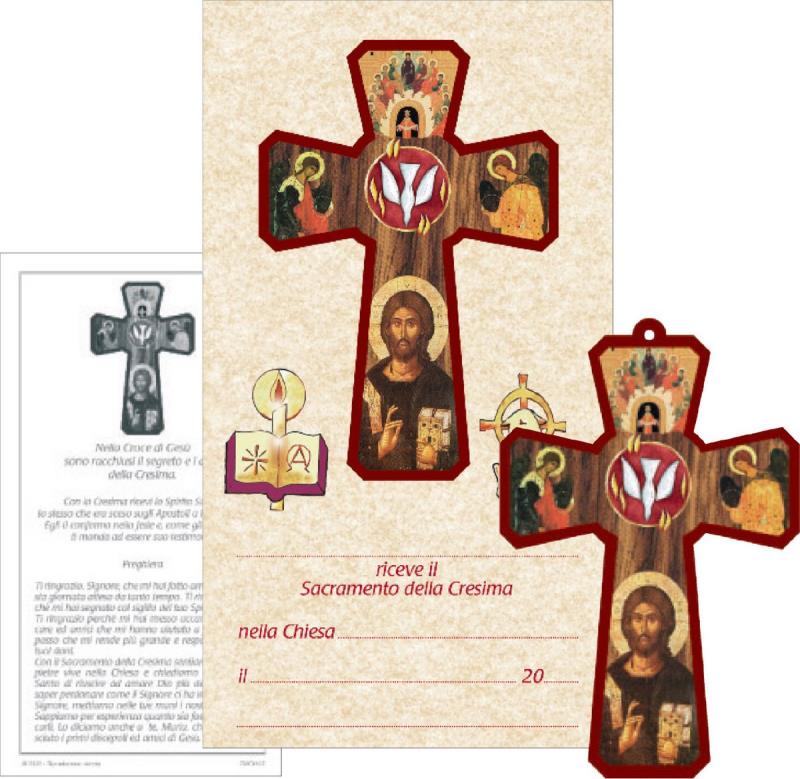 croce spirito santo cm 13,5x8,5 cresima