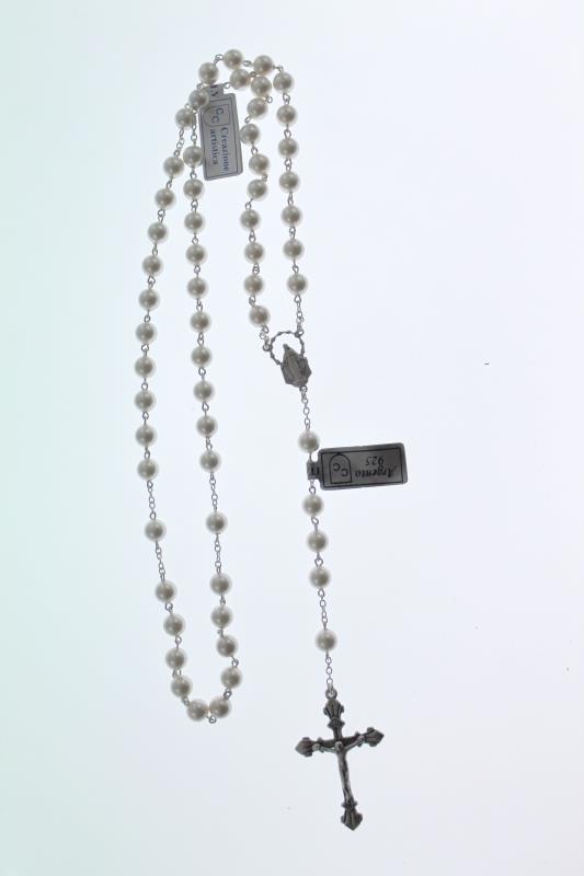 rosario in argento e swarowsky
