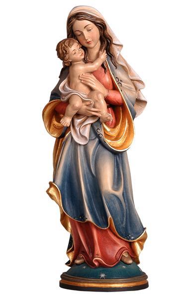 statua madonna della pace in legno scolpito cm 21