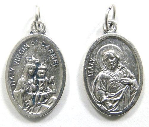 medaglia scapolare mm 22 nichelata