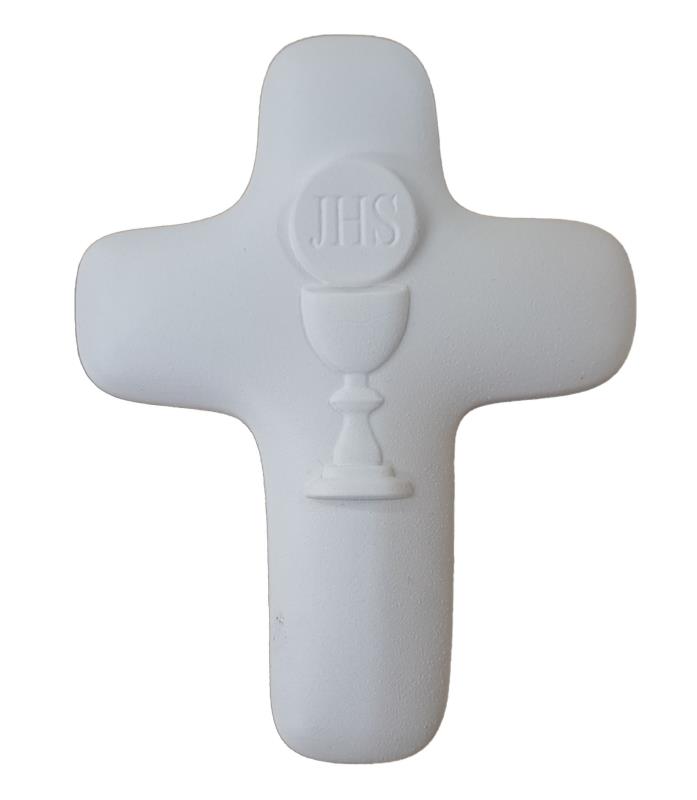 croce prima comunione bianco con cartoncino