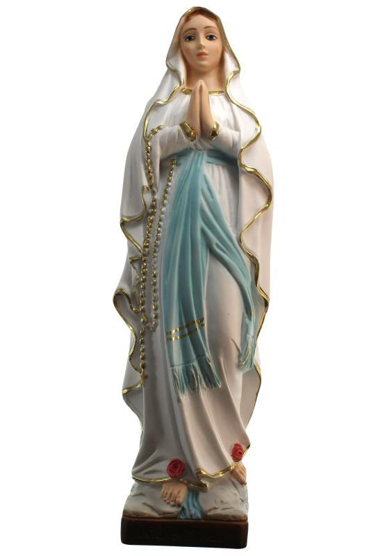 statua madonna di lourdes in gesso cm 30