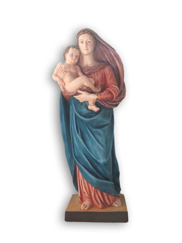 statua madonna con bambino cm 60