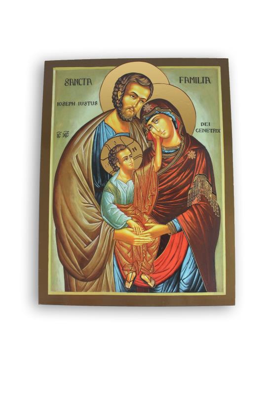 tavola icona cm 26x20 sacra famiglia