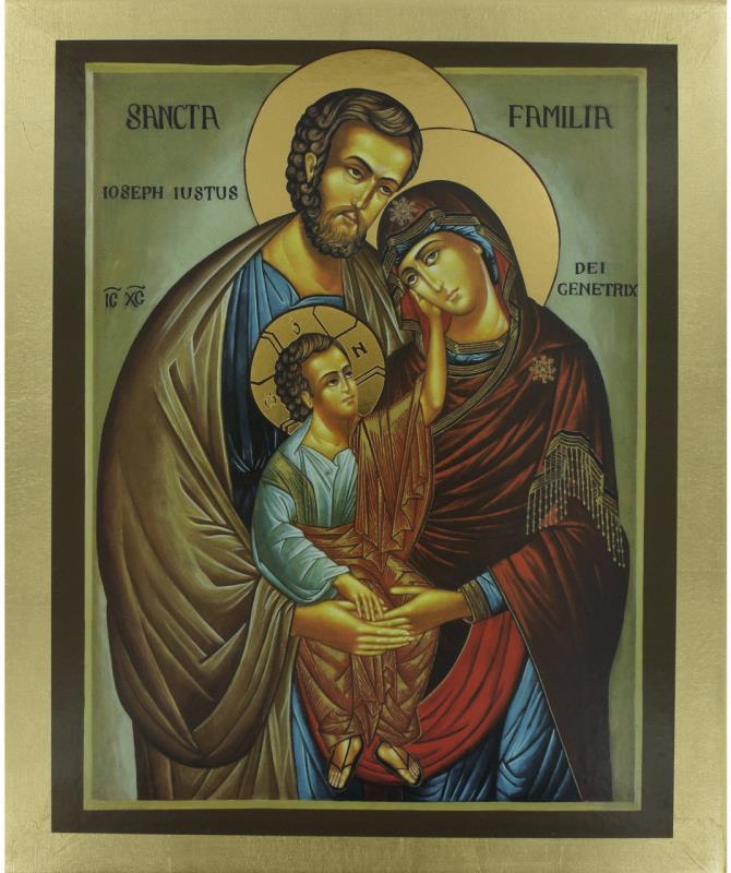tavola icona cm 29x23 sacra famiglia
