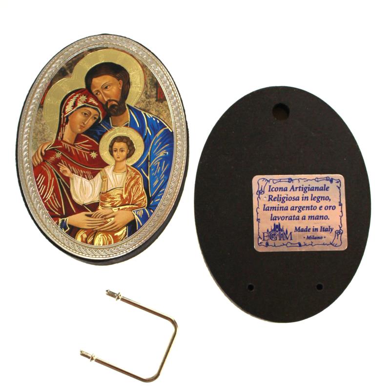 quadro ovale 5,7x7,7 cm sacra famiglia