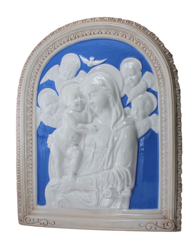 placca in ceramica madonna cm 39x31