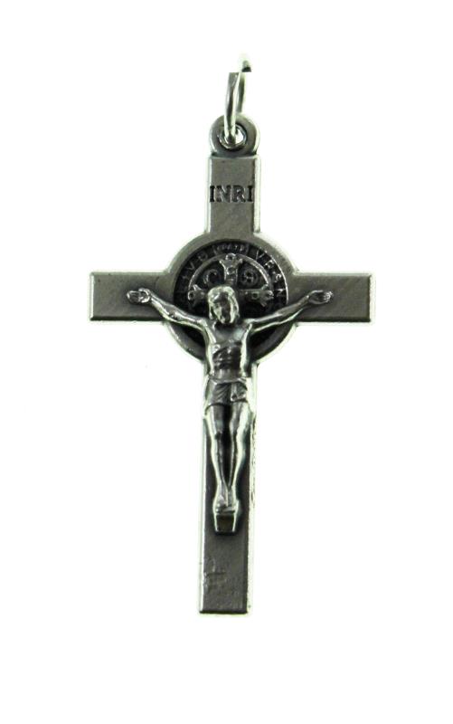 crocifisso san benedetto metallo cm 2