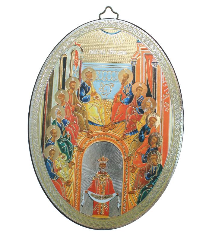 quadretto ovale 10x15 cm discesa dello spirito santo