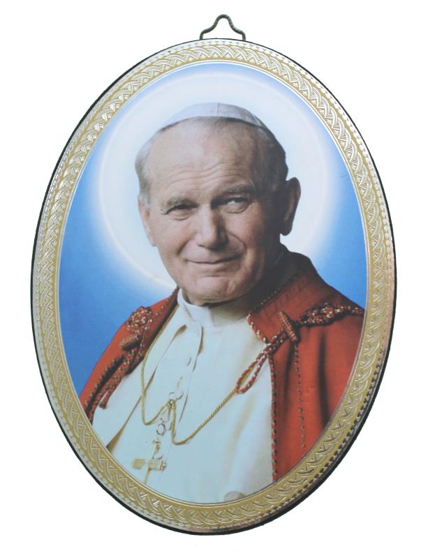 quadretto ovale 10x15 cm papa giovanni paolo ii