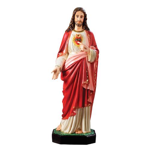 statua sacro cuore di gesu altezza 110 cm