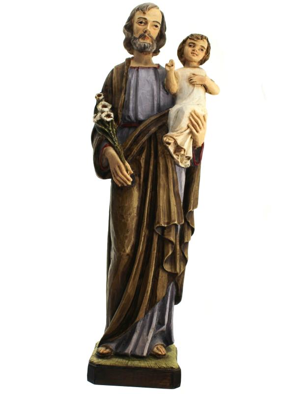 statua san giuseppe in resina dipinta cm 30