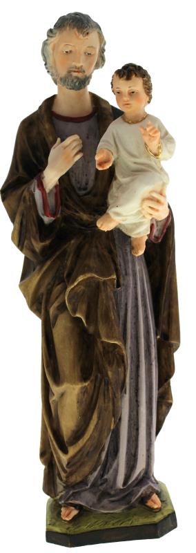 statua san giuseppe in resina dipinta altezza 20 cm