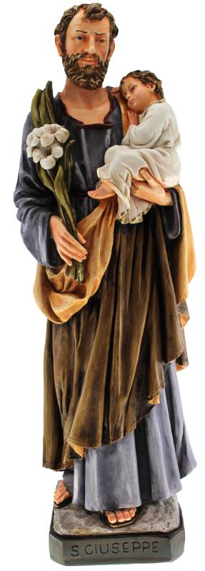 statua san giuseppe in resina dipinta altezza 60 cm