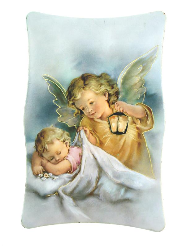 quadretto immagini religiose cm 10x6,5 angelo custode