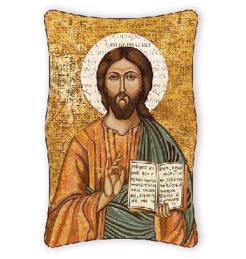 quadretto immagini religiose cm 10x6,5 cristo icona con libro