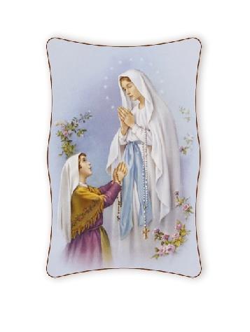 quadretto immagini religiose cm 10x6,5 madonna di lourdes