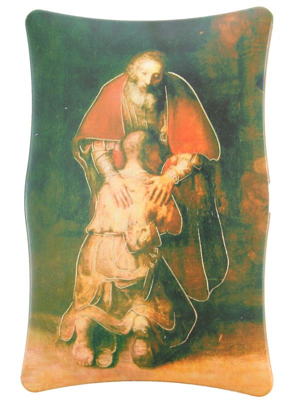 quadretto immagini religiose cm 10x6,5 rembrant confessione