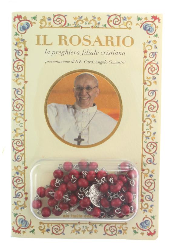 rosario papa francesco con libro