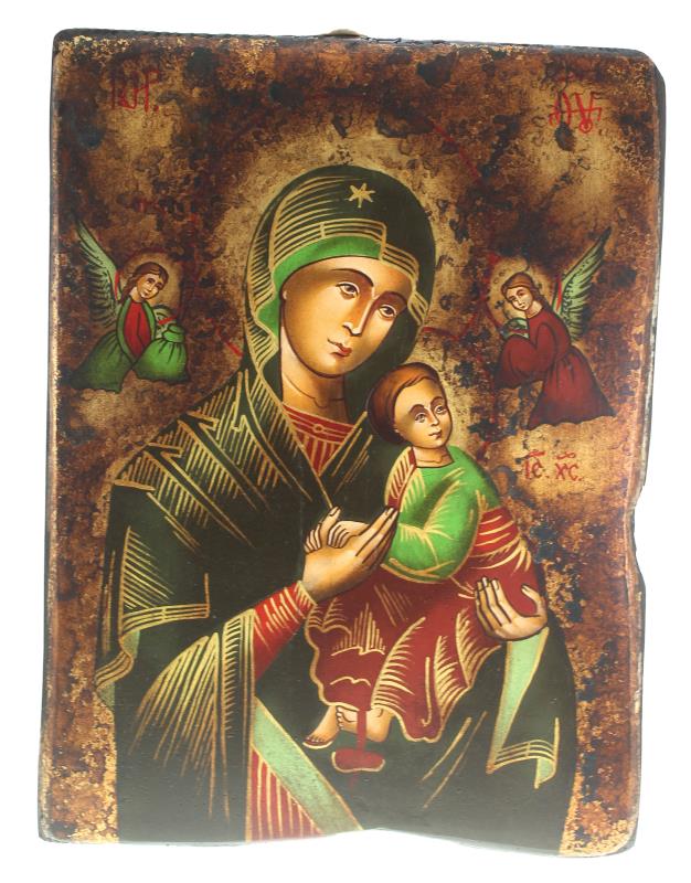 icona dipinta a mano passione madre di dio