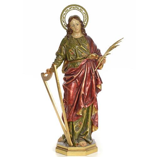 statua santa cecilia cm 100 in pasta di legno