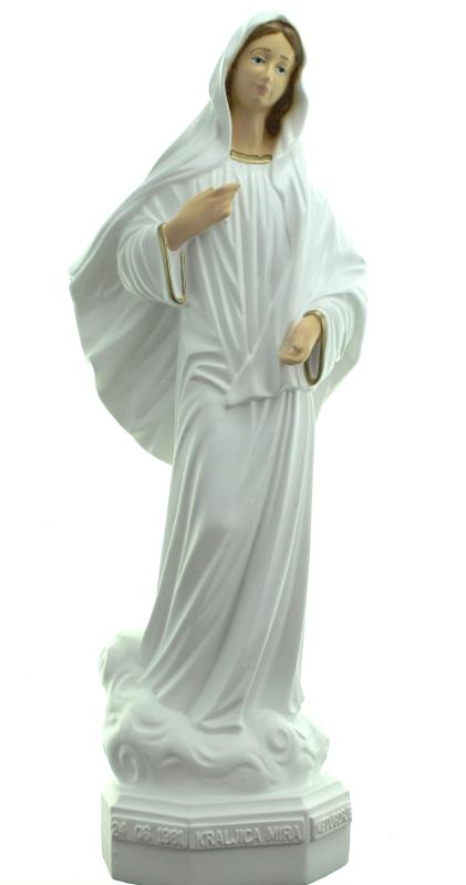 statua madonna di medjugorie cm 30