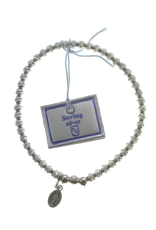 braccialetto in argento elastico mm3